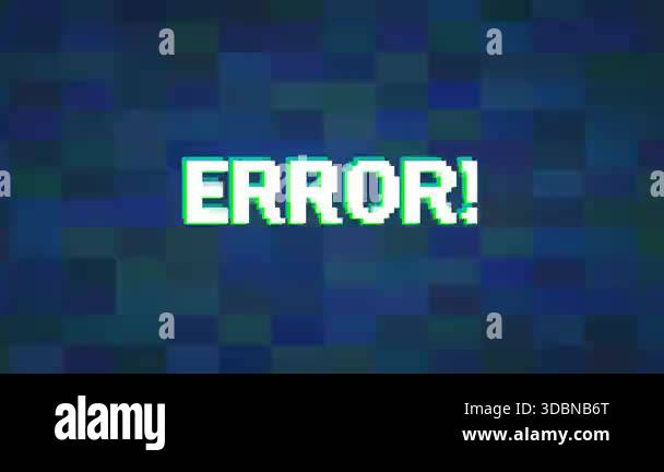 Blue toned digital error screen with pixel grid texture representing ...