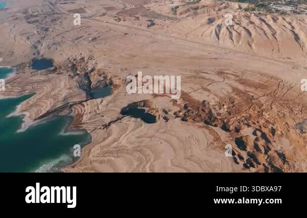 Fresh Look at Dry Desert Canyon With Eroded Rock Formations Stock Video Footage