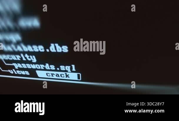 Database security and password cracking Stock Video Footage - Alamy
