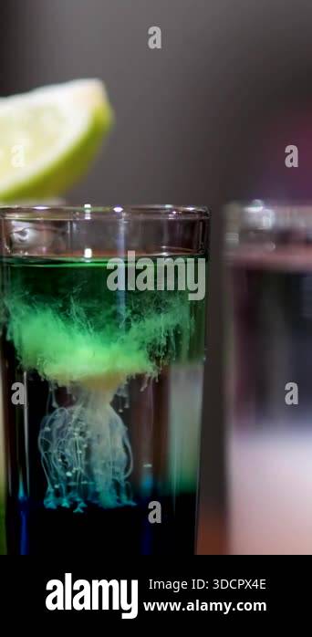 Vibrant layers of colorful shots display a creative mixology ...