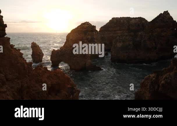 Ponta da Piedade Arches, Rock Formations, Cliffs and Atlantic Ocean at ...