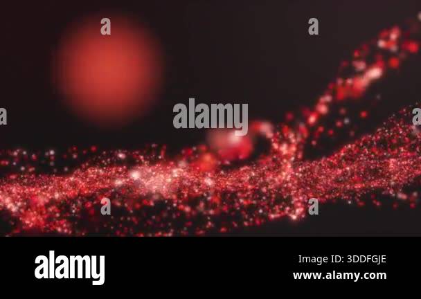 Red Particles Floating Elegant red particle background animation with shimmering floating ...