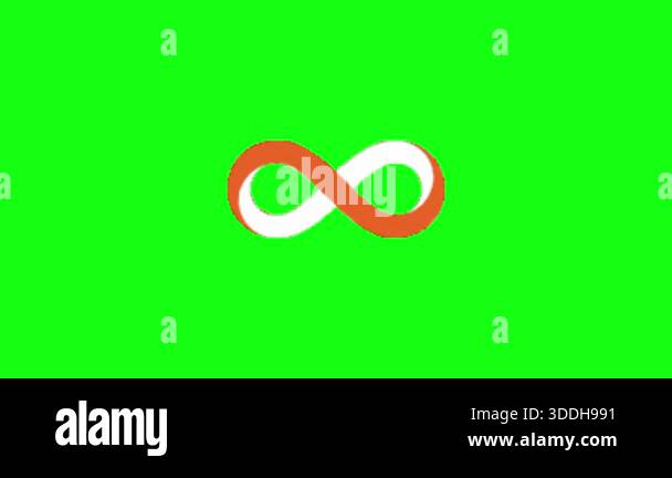 Infinitum Animation Infinity animation on green screen Stock Video Footage - Alamy
