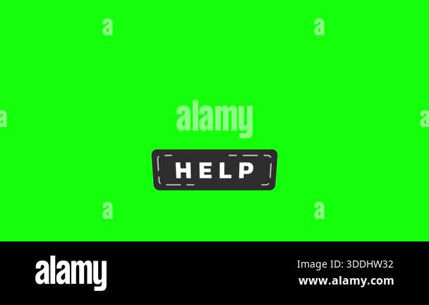 Bold Help and Question Mark on Green Screen Stock Video Footage - Alamy