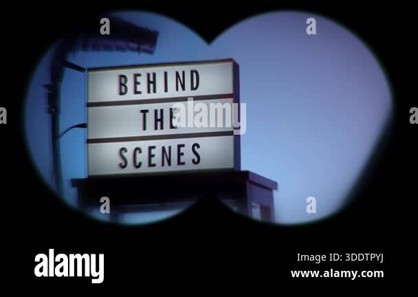 BTS. Behind the scene light box in front of vdo camera frame. Black ...