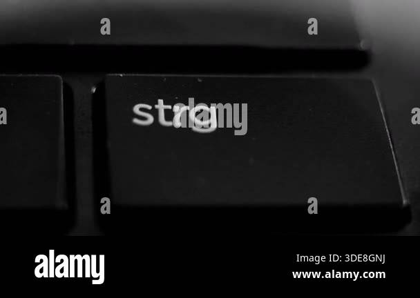 Close up of a computer strg key, symbolizing digital input, commands ...