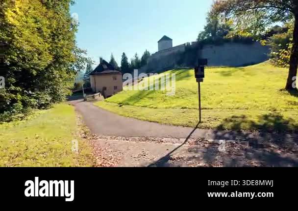 SALZBURG, AUSTRIA OCTOBER 03, 2025: A scenic view of a stone ...