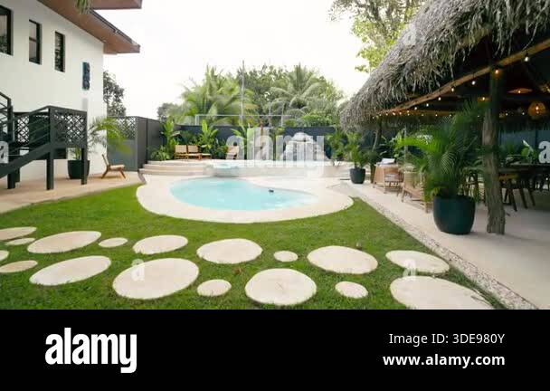 Outdoor jacuzzi backyard garden Stock Videos &amp; Footage - HD and 4K ...