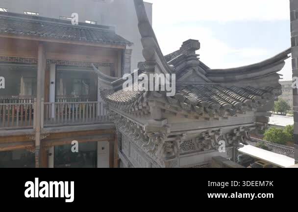 close up of the traditional architectural structure. High quality 4k ...