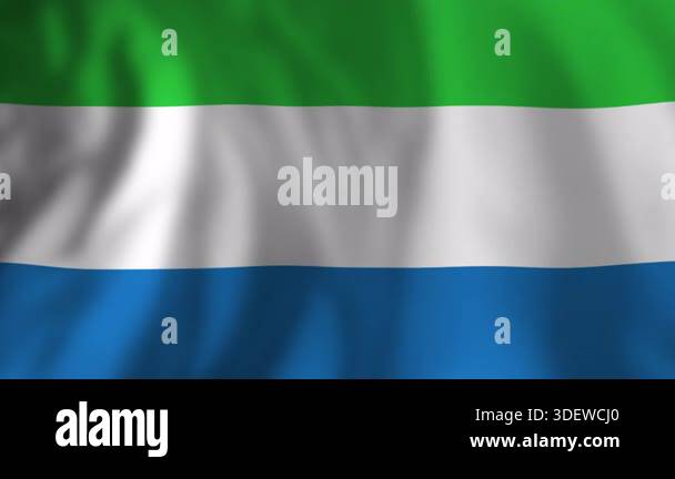 Realistic national flag of sierra leone waving in the wind. Official ...