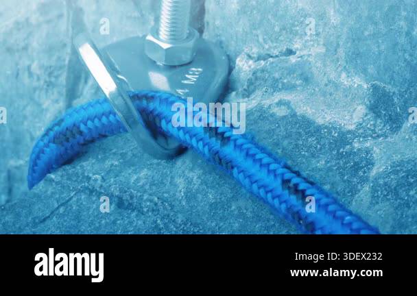 Climbing Rope Moving In Snowfall 4 Shots Stock Video Footage - Alamy