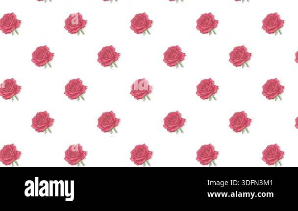 Floral repeating pattern roses Stock Videos & Footage - HD and 4K Video ...