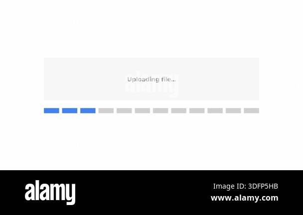 4K upload processing UI animation featuring a clean background card ...
