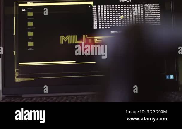 MILITECH technical interface with data input Stock Video Footage - Alamy