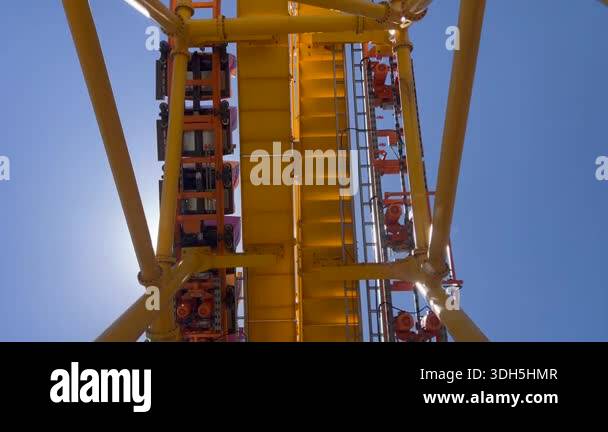 SYDNEY - DEC 29 2025:Boomerang thrill ride at Luna Park Sydney NSW ...