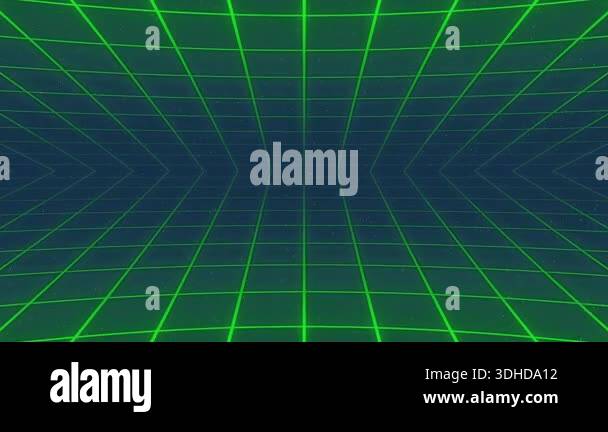 Grid In Depth A dynamic green grid design creates an illusion of depth and movement ...