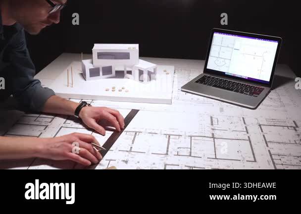 Architects and engineers collaborating on a new building project ...