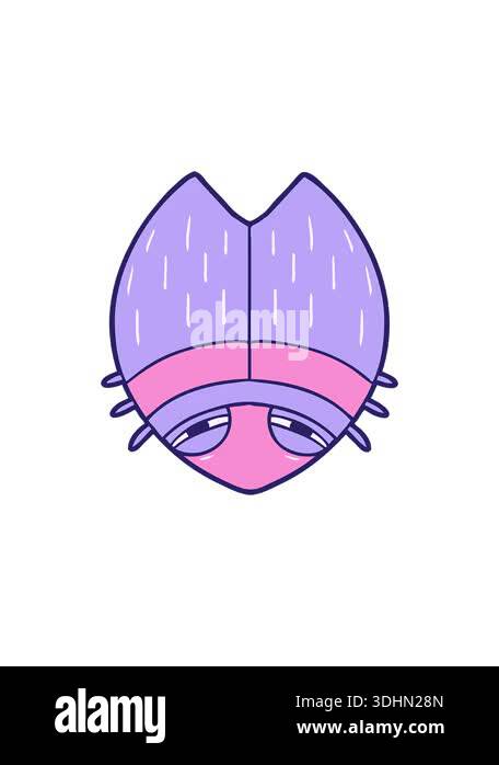 radioactive glowing animation of cute cartoon bug Stock Video Footage ...