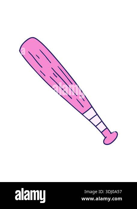 shine light effect animation of hand drawn cartoon doodle of a baseball ...