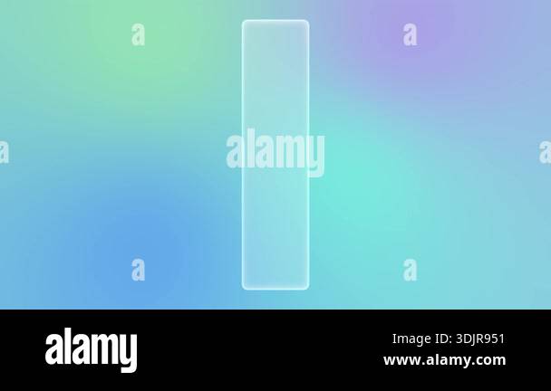 Tall, rectangular liquid glass button in a glassmorphism style on ...