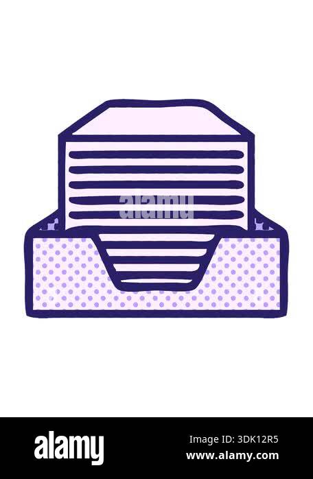 bob and pause animation of comic book style cartoon of a stack of ...