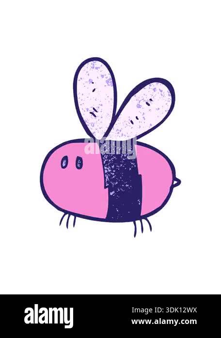 Shivering Cartoon Insect shivering motion animation of buzzing cartoon bee Stock Video Footage ...