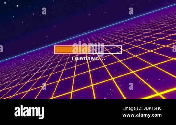 Loading Pointer Trigger Loading bar appearing triggers filling and fading, NEON WAVE glitching ...