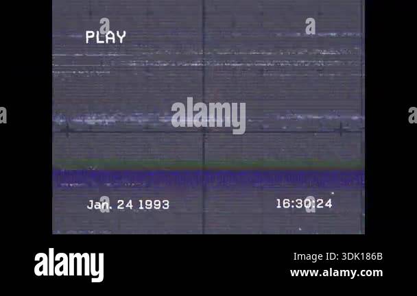 VHS playback overlay starting 16:30:22 simulating tape interference as ...