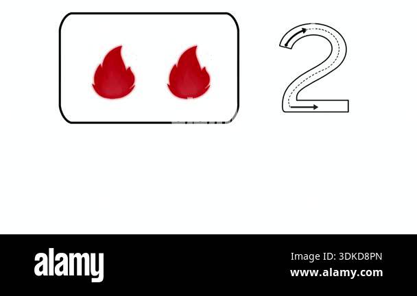 Basic Number 2 Educational worksheet for learning number two, featuring tracing guides ...