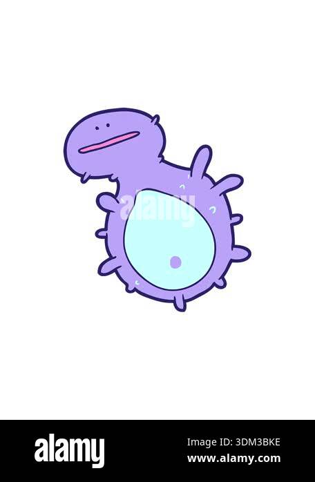 Germ Animation radioactive glowing animation of germ cartoon element Stock Video ...