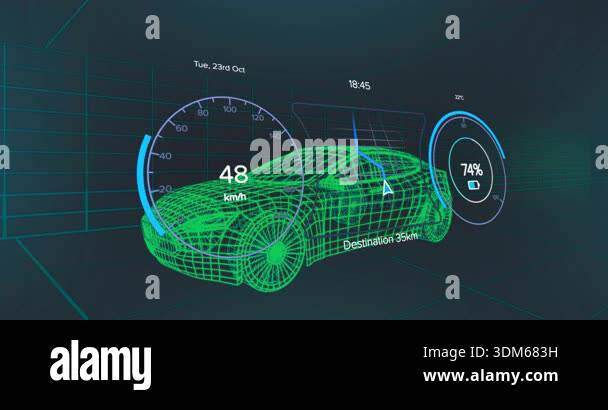 Car Root Map On simulation start green wireframe car accelerating then decelerating ...