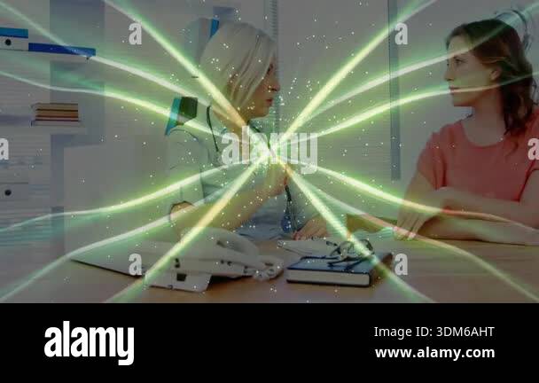 Doctor placing hand on chest explaining diagnosis for patient insight ...