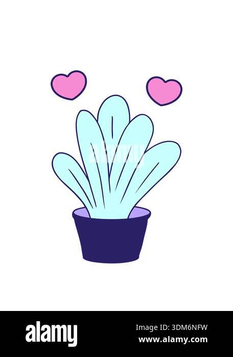 spinning hearts animation of hand drawn cartoon doodle of a green ...