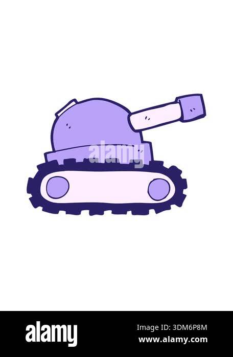 jiggle motion animation of cartoon tank Stock Video Footage - Alamy