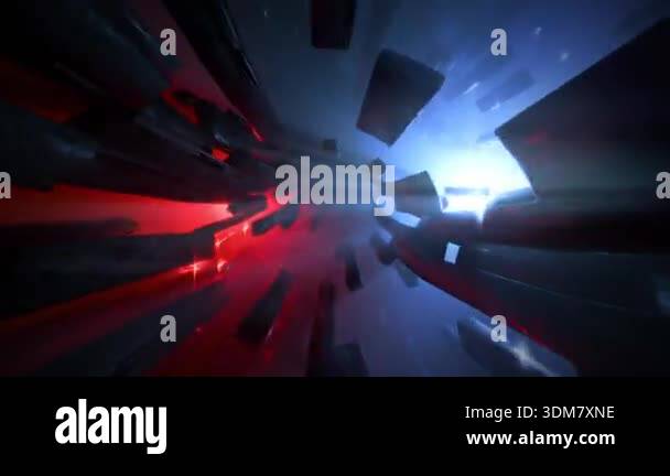 4k Resolution Vide: Futuristic Energy Collision And Digital ...