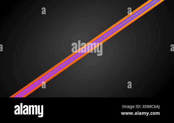 Abstract Diagonal Color Stripes Animation on Black Background Modern ...