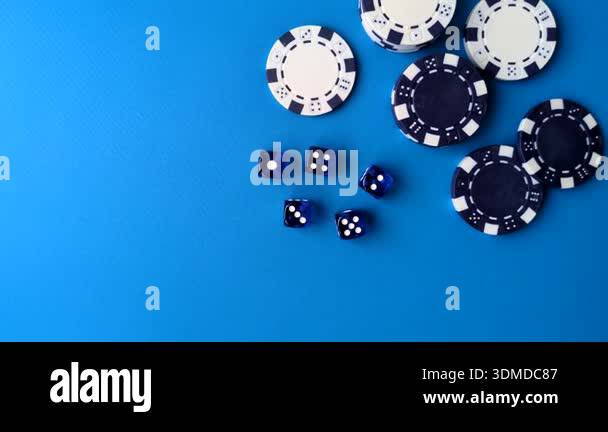 Casino, cards and chips on a colored background, poker and blackjack ...
