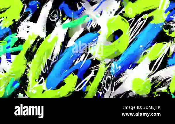 Picture of Abstract graffiti paint texture background, hand drawn colorful brush ...