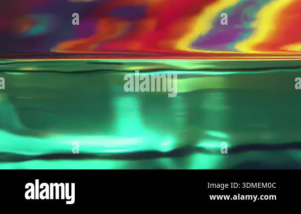 Liquid chromatic glitch layers, sci-fi digital interference surface ...