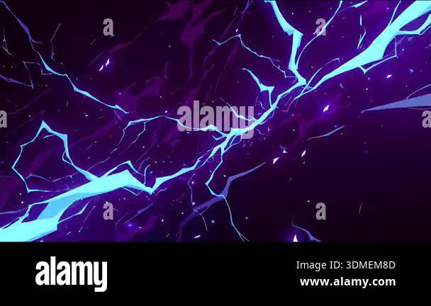 Blue electric energy fracture effect, glowing plasma cracks with neon ...