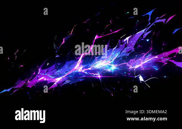 Slash Comic Effect Purple blue anime energy strike effect, glowing plasma slash with ...
