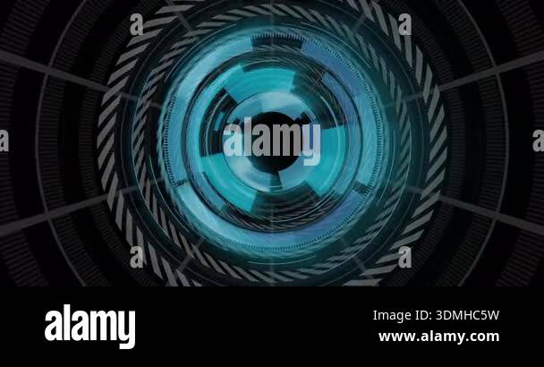 Teal ring pulsing around core, concentric rings spinning inside spiral ...
