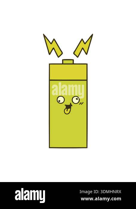 changing color animation of cartoon of a battery Stock Video Footage ...