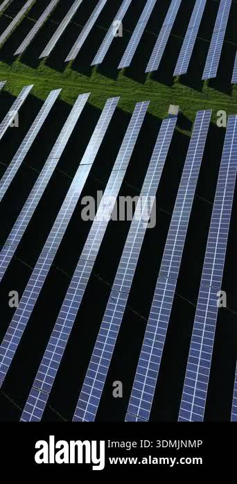 Rows of solar panels gleam in the sunlight, capturing renewable energy ...