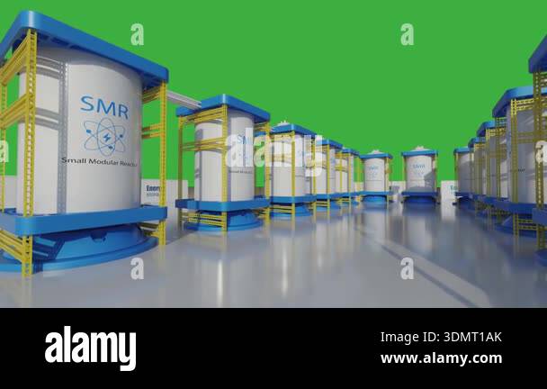 Group of smr or small modular nuclear reactors with energy storage ...