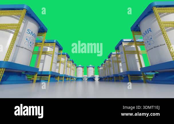 Group of smr or small modular nuclear reactors with energy storage ...