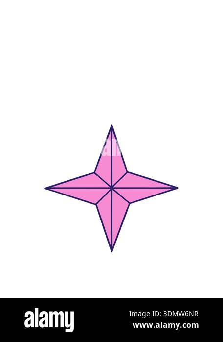 stretching up animation of tattoo in traditional style of a star Stock ...