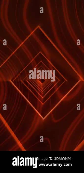 Animation of qr code on orange shapes over dark background. Global ...