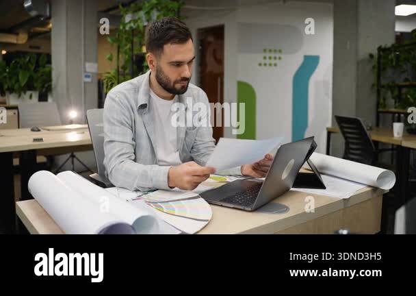Checking documents interior designer Stock Videos & Footage - HD and 4K ...