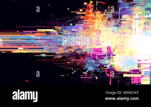 Explosive abstract glitch collision, bright digital fragments, chaotic ...